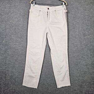 Pilcro and the Letterpress High-rise White Side Striped Slim Denim Jeans Size 28